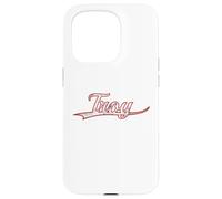 Carcasa para iPhone 15 Pro Troy New York Michigan Vintage Varsity Distressed Throwback