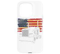 Carcasa para iPhone 15 Pro Truck Driver Trucker Camiseta Hombre Papá Big Rig American