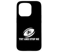 Carcasa para iPhone 15 Pro Try and Stop Me, Jugador de Rugby, aborda Deportes de Scrum