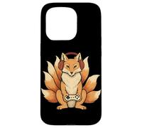 Carcasa para iPhone 15 Pro Ukiyo-e Kitsune Gamer Japonés Gaming Retro Anime Vintage