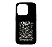 Carcasa para iPhone 15 Pro Un Libro al día Mantiene alejada la Realidad Arte Divertido del dragón Medieval