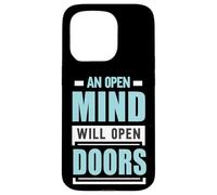 Carcasa para iPhone 15 Pro Una Mente Abierta abrirá Puertas | Mentalidad Motivacional