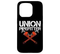Carcasa para iPhone 15 Pro Union Pipefitter Plomero Plomería Journeyman Steamfitter