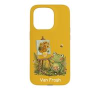 Carcasa para iPhone 15 Pro Van Gogh Funny Art Juego de Palabras con diseño de Girasoles