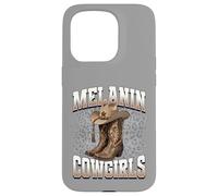 Carcasa para iPhone 15 Pro Vaquera Negra Rodeo Occidental melanina Historia Negra Texas