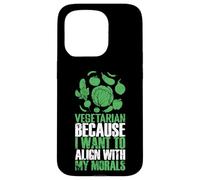 Carcasa para iPhone 15 Pro Vegetariano Alinear con Mi Moral Estilo De Vida Verde