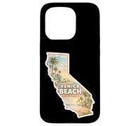 Carcasa para iPhone 15 Pro Venice Beach California Recuerdo de Acuarela Tropical