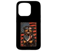 Carcasa para iPhone 15 Pro Veterans Day USA American Flag Rottweiler