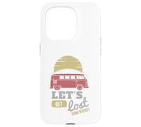 Carcasa para iPhone 15 Pro Viaje por Carretera Autobús Puesta del Sol Aventura Vamos a perderse en algún Lugar