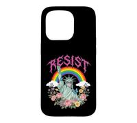 Carcasa para iPhone 15 Pro Vibrante Resist Lady Liberty Rainbow Floral Graphic