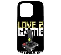 Carcasa para iPhone 15 Pro Vieja Escuela Adulto Gamer Amor 2 Juego Odio 2 Trabajo