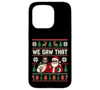 Carcasa para iPhone 15 Pro Vimos Que Jesús Y Santa Claus Divertida Navidad