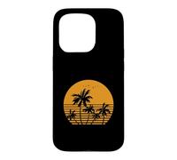 Carcasa para iPhone 15 Pro Vintage Birds Sunset Beach Palm Trees