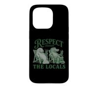 Carcasa para iPhone 15 Pro Vintage Florida Respect The Locals Nature Manatee Crocodile