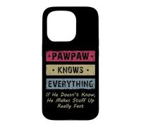 Carcasa para iPhone 15 Pro Vintage Pawpaw Knows Everything Dad Father Father's Day