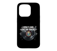Carcasa para iPhone 15 Pro Vinyl Record Collector Spin It Loud Love The Crackle