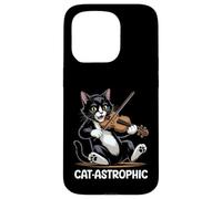 Carcasa para iPhone 15 Pro Violín Gato Música Clásica Violinista Gatito Violinista