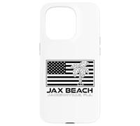 Carcasa para iPhone 15 Pro Visita Jacksonville Florida Vacaciones USA Flag Palms Jax Beach