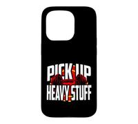 Carcasa para iPhone 15 Pro Weightlifting Motivation Pick Up Heavy Stuff Gym Graphic