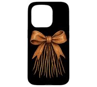 Carcasa para iPhone 15 Pro Western Bow Cowgirl Rodeo Wild West Country Concierto Cowboy