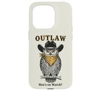 Carcasa para iPhone 15 Pro Western Owl Cowboy Night Watch Country
