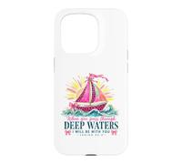 Carcasa para iPhone 15 Pro When You Pass Through Deep Waters Isaías 43:2 Versículo de la Biblia
