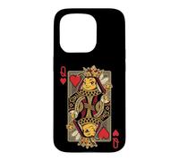 Carcasa para iPhone 15 Pro Whimsical Queen Bee - Juego de Cartas con corazón