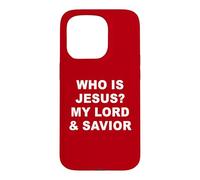 Carcasa para iPhone 15 Pro Who is Jesus? My Lord & Savior - Christian Faith Baptism Red