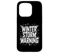 Carcasa para iPhone 15 Pro Winter Storm Warning Alerta de meteorólogo meteorológico -