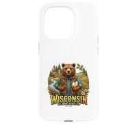 Carcasa para iPhone 15 Pro Wisconsin Granja Oso Campo Naturaleza Cosecha