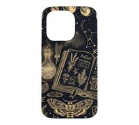 Carcasa para iPhone 15 Pro Witchy Celestial Moon Phase Spellbook Dark Magic Book Lovers
