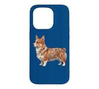 Carcasa para iPhone 15 Pro Womens Girls Kids Folk Art Illustration Corgi Dog Lover