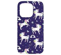 Carcasa para iPhone 15 Pro Womens Kids Girls Pretty Unicorn Pattern