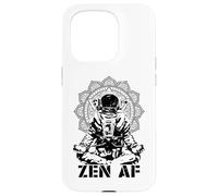 Carcasa para iPhone 15 Pro Yoga Astronauta Zen AF Divertido Mandala Meditación Lotus Pose