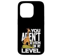 Carcasa para iPhone 15 Pro You Arent Even On My Level Funny Tall Giraffe Juego de Palabras sarcástico