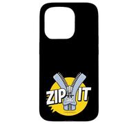 Carcasa para iPhone 15 Pro Zip It Sassy Sarcástico Diciendo Rude Shup Up Zipper Juego de Palabras