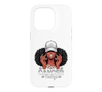 Carcasa para iPhone 15 Pro Zodiac Cancer Inspired Afro Women White Grey Cap Black Girl