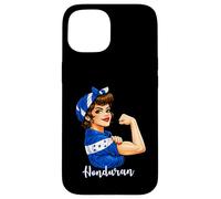 Carcasa para iPhone 15 Proud Strong Honduran Girl Woman Girlfriend Honduras Flag
