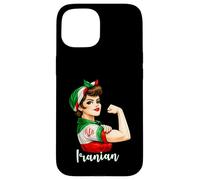 Carcasa para iPhone 15 Proud Strong Iranian Girl Woman Girlfriend Iran Flag