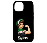Carcasa para iPhone 15 Proud Strong Syrian Girl Woman Girlfriend New Syria Flag