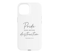 Carcasa para iPhone 15 Proverbios 16:18 El Orgullo va Antes de la destrucción Biblia bíblica
