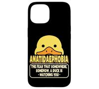 Carcasa para iPhone 15 Psicología Fobias Divertidas Anatidaefobia Miedo a los Patos