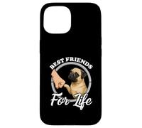 Carcasa para iPhone 15 Pug Dog con diseño de «Best Friends» de Pug Lover