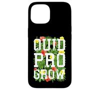 Carcasa para iPhone 15 Quid Pro Grow Gardener - Flores de jardín con Texto Floral