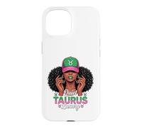 Carcasa para iPhone 15 Quiet Luxury Taurus Afro Women Pink Green Cap Black Girl