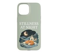 Carcasa para iPhone 15 Quietud En La Noche Durmiendo Fox Acogedor Luna Calma Cottagecore