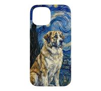 Carcasa para iPhone 15 Rafeiro do Alentejo Perro Van Gogh Noche Estrellada
