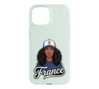 Carcasa para iPhone 15 Raíces Francesas Mujer Negra Francia