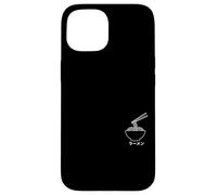 Carcasa para iPhone 15 Ramen Minimal Line Art Comida Japonesa Fideos Bowl Taza Sopa