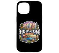 Carcasa para iPhone 15 Recuerdo de Houston Texas City State Vintage Viaje Memorabilia